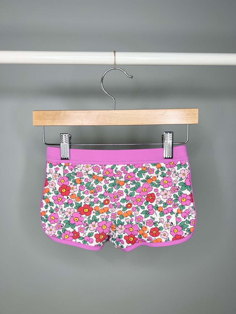 Mini Boden - Sunsafe Patterned Rash Vest and Swim Shorts - Apple Blossom Floral - Picture 5 of 7